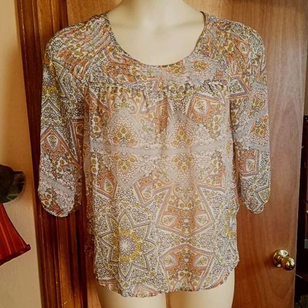 Lauren Conrad Sheer Paisley Top